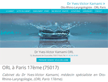 Tablet Screenshot of dr-kamami-orl-paris.fr